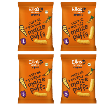 Lot Snack Bébé Maïs Soufflé Carotte Panais Dès 6 Mois + BIO