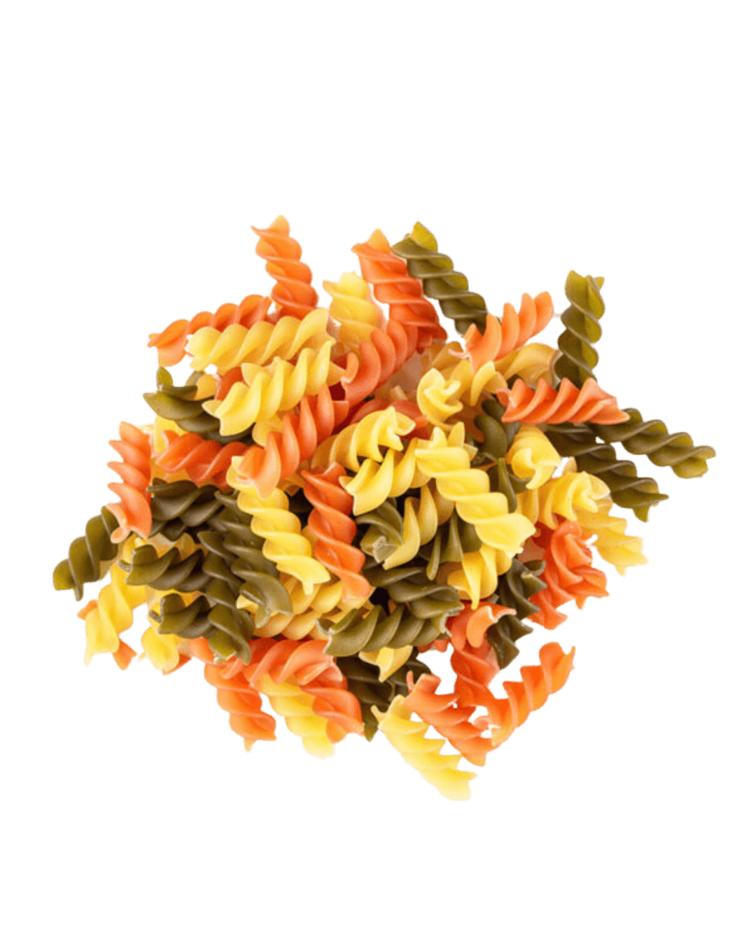 Fusilli tricolores in bulk