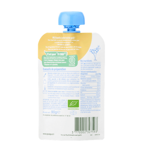 Gourde Brassé poire vanille dès 6 mois