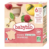 Appel Framboos Puree vanaf 6 maanden bio