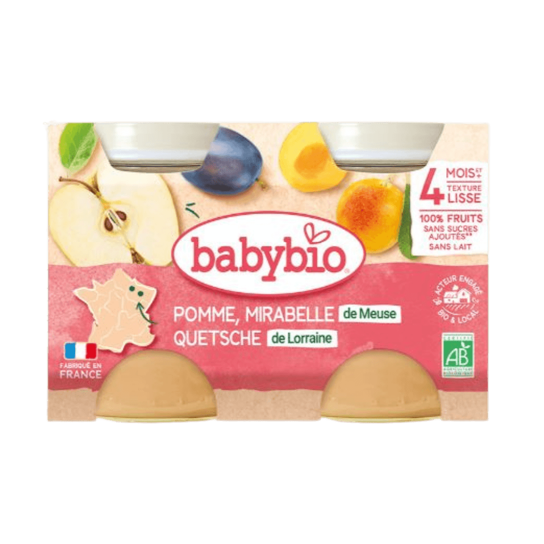 Petits Pots Pomme Mirabelle Quetsche dès 4 mois