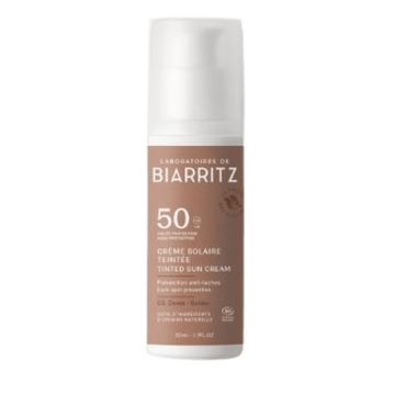 Crème Solaire Visage Teintée Spf50 Dorée BIO