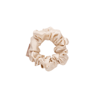 Champagnekleurige Zijde Scrunchie BIO