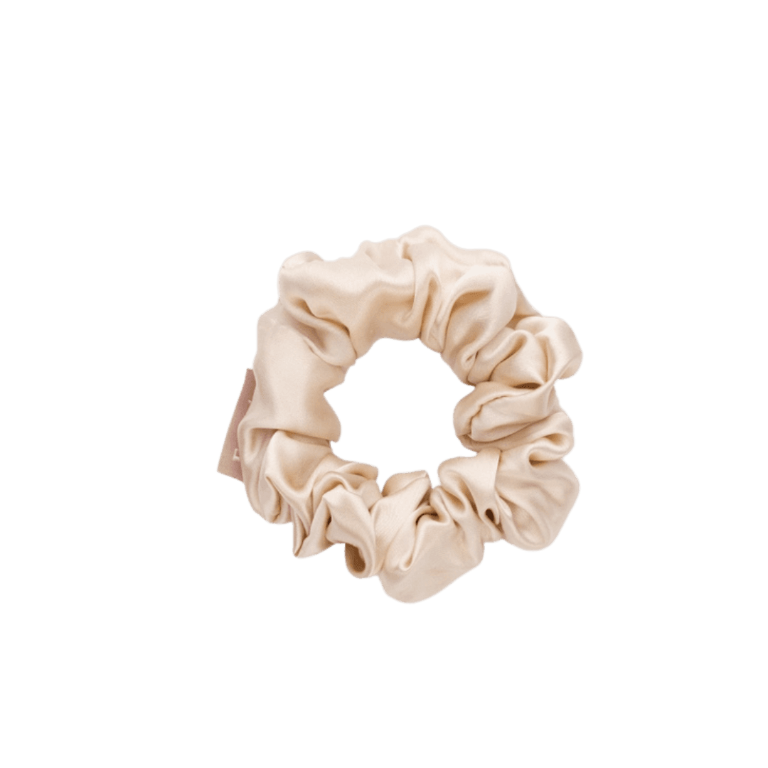 Champagne Pure Silk Scrunchie