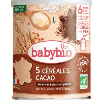 5 Cereals Cocoa From 6 Months Organic