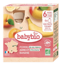 Gourdes Pomme Abricot Banane + 6 Mois bio