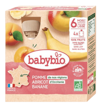 Apple Apricot Banana Pouches From 6 Months Organic