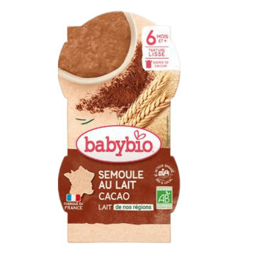 Semolina Milk Cocoa From 6 Months Organic