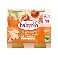 Groenten Pasta Bolognaise Boer Rund vanaf 6 maanden bio