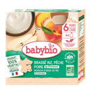 Brassé Végétal Riz Pêche Poire + 6 mois bio