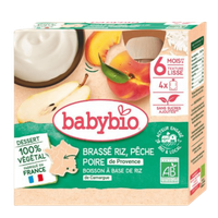 Plantaardige Yoghurt Rijst Perzik Peer + 6 Maanden BIO