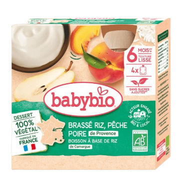 Plant-based Yogurt Rice Peach Pear + 6 Months Organic