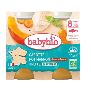Carotte Potimarron & Truite De Bretagne + 8 Mois BIO