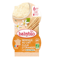 Semolina Milk Orange Blossom from 6 months organic