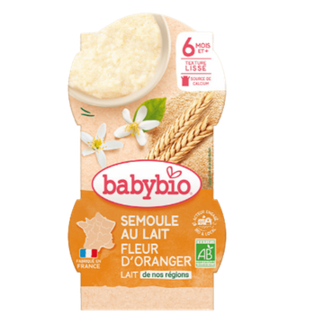 Semolina Milk Orange Blossom From 6 Months Organic