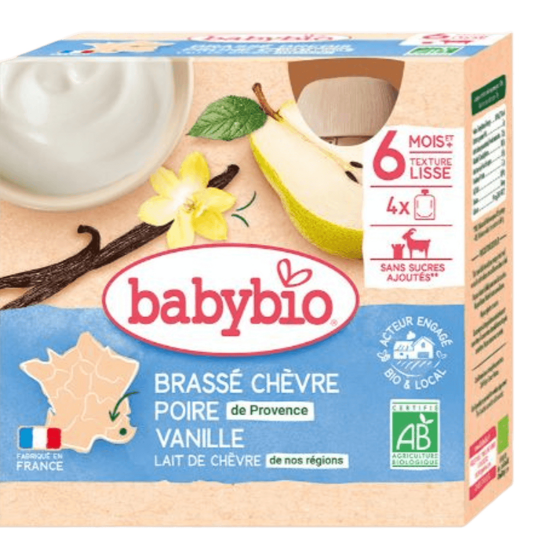 Brassé Lait de Chèvre Poire Vanille + 6 mois