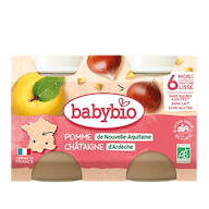 Apple & Chestnut Pots from 4 months organic