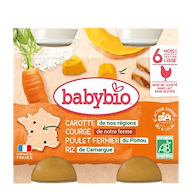 Wortel Butternut Kip Rijst vanaf 6 Maanden bio