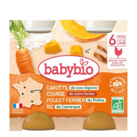 Wortel Butternut Kip Rijst Vanaf 6 Maanden BIO