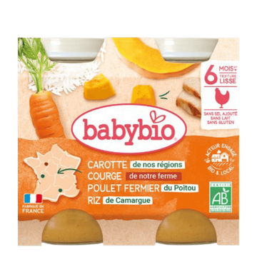 Carotte Butternut Poulet Riz Dès 6 Mois BIO
