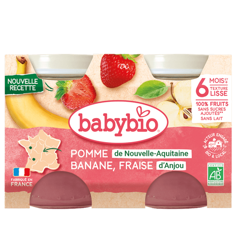 Kleine Potjes Banaan Aardbei vanaf 6 maanden