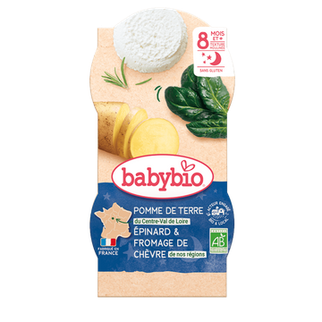 Pomme De Terre Epinard  Chèvre Français + 8 Mois BIO