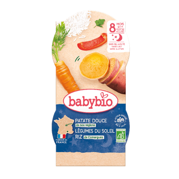Patate Douce Légumes Du Soleil Riz + 8 Mois BIO