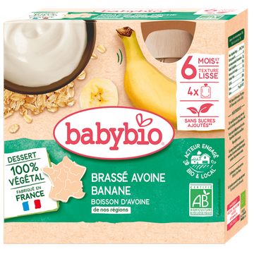 Brassé Végétal Avoine Banane + 6 Mois BIO