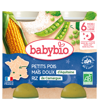 Petits Pois Maïs Riz De Camargue + 6 Mois BIO