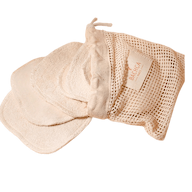 Herbruikbare wattenschijfjes + waszak bio