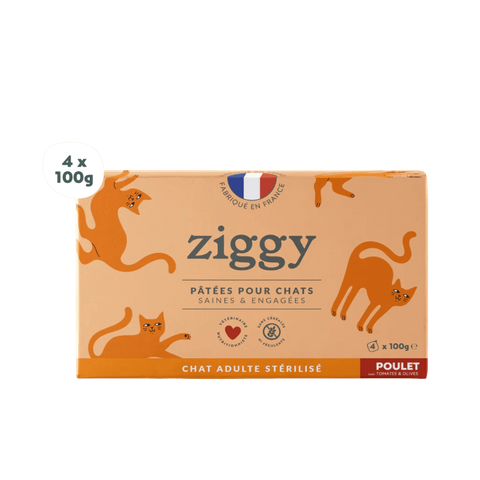 Pâtée Chat Adulte Stérilisé Poulet Olive