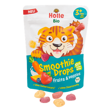 Snack Smoothie Drops, Een Smeltende BIO Snack Met Fruit & Groente Vanaf 3 Jaar BIO
