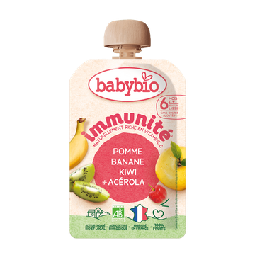 Gourde Immunité Pomme Banane Kiwi + 6 Mois BIO