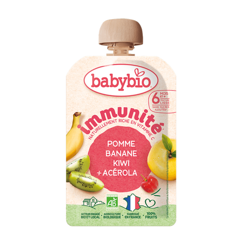 Gourde Immunité Pomme Banane Kiwi + 6 mois