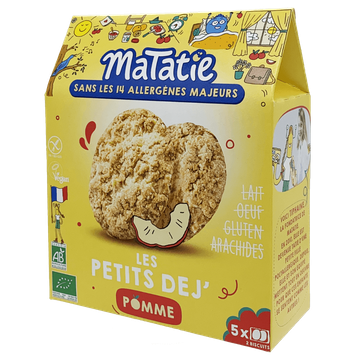 Biscuits Céréales Pommes Sans Gluten BIO