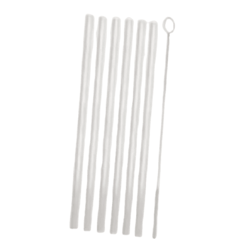 Kit 4 Pailles Inox Droites + 1 Goupillon