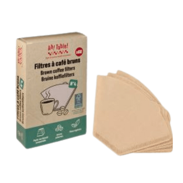100% Compostable Brown Paper Coffee Filters N°4 Organic