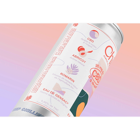 Boisson Pétillante Abricot Romarin CBD