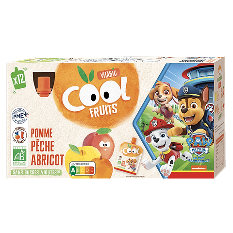 Paw Patrol Pouches Apple Peach Apricot