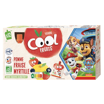 Paw Patrol Pouches Apple Strawberry Blueberry Organic