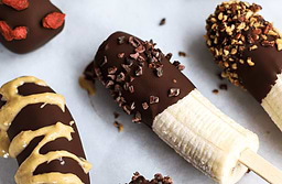 Bananes glacées enrobées de chocolat 