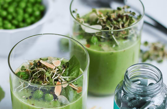 Gaspacho aux légumes verts 