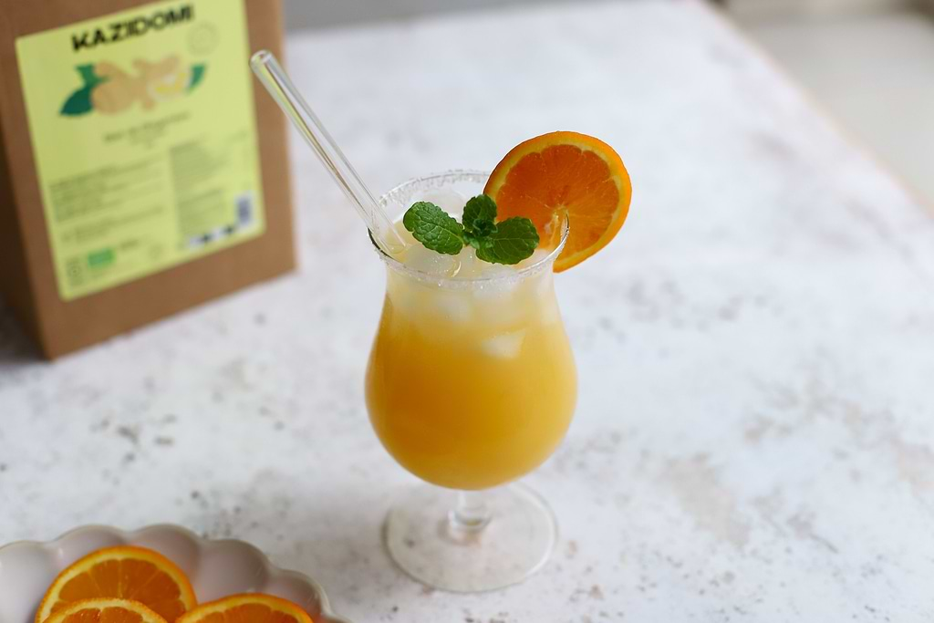 Sparkling citrus mocktail