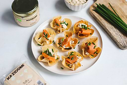 Bouchées croustillantes au tofu citronné et purée de cajou