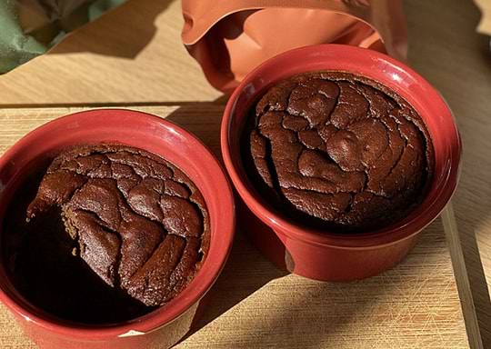 Fondant protéiné au chocolat et pomme