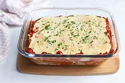 Vegan lasagne met wraps en sojahak