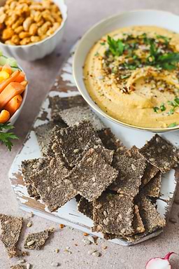 Homemade buckwheat & seed crackers