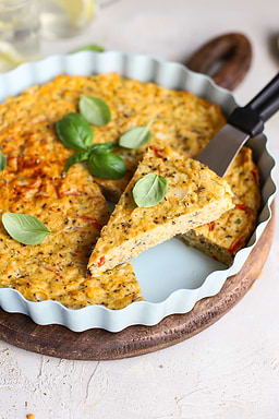 Tarte salée protéinée sans pâte