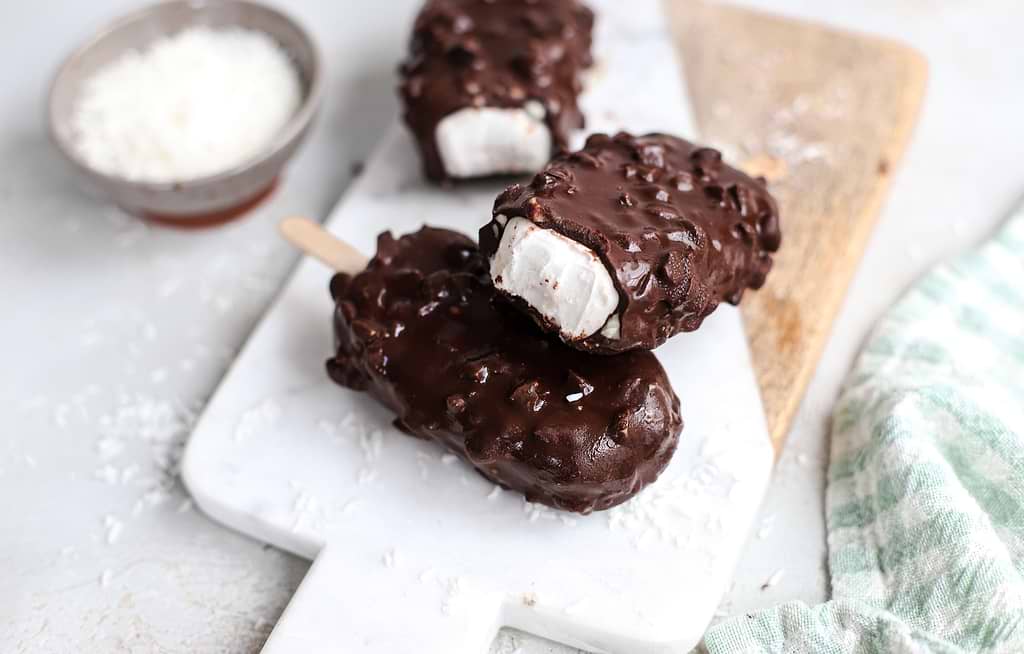 Glaces coco-chocolat façon Magnum