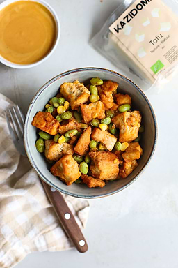 Bowl protéiné rapide au tofu curcuma